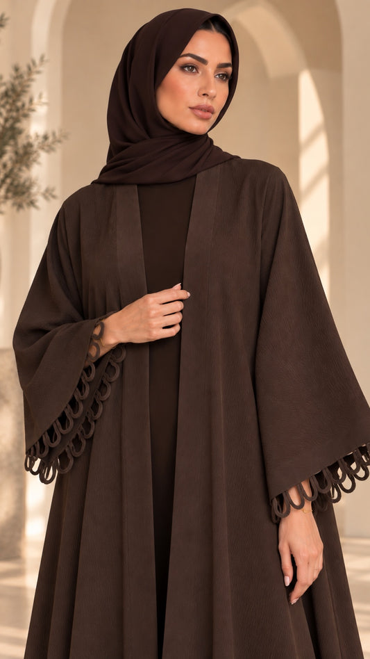 Brown abaya — FF NOIR Pop collection