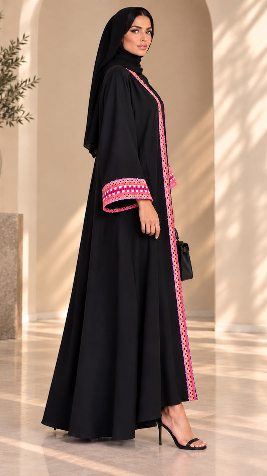 Crochet Abaya — FF NOIR Pop collection