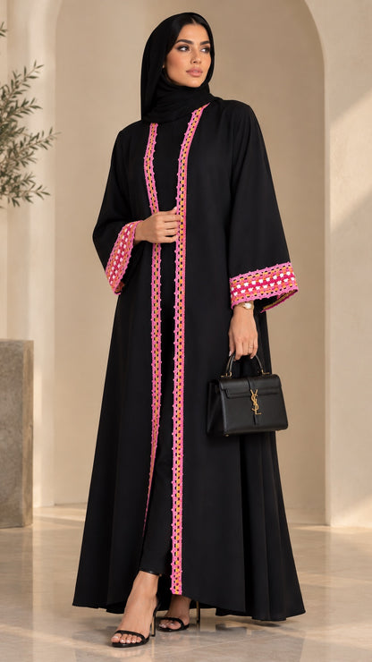 Crochet Abaya — FF NOIR Pop collection