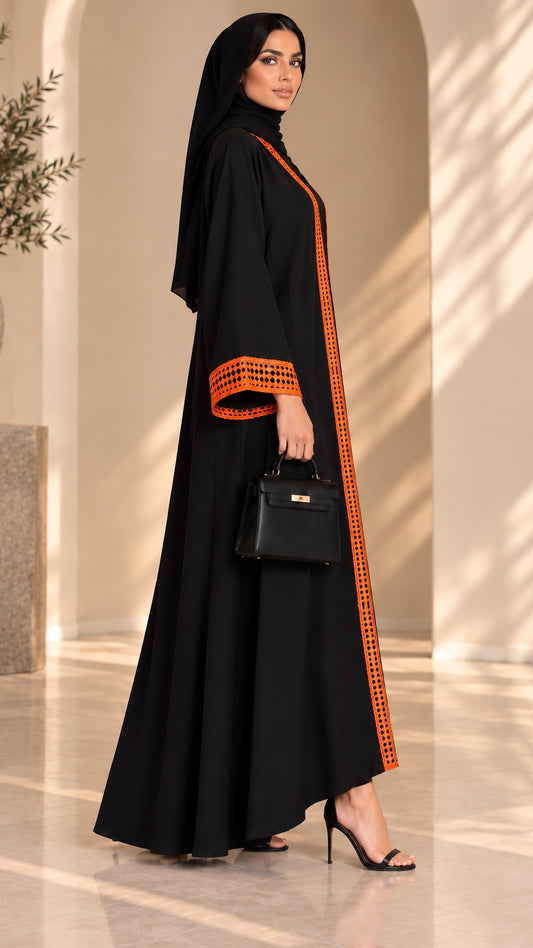 Orange abaya — FF NOIR Pop collection
